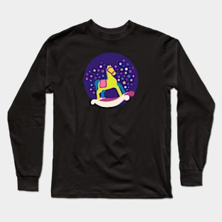 Rocking Horse - Blue Long Sleeve T-Shirt